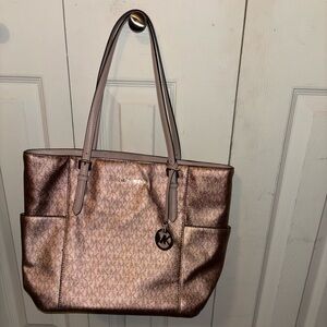 Michael Kors Rose Gold Tote Bag